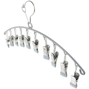 zerodeko clothes hanger with 10 clips clothes drying rack stainless steel laundry drying rack sock hanger underwear hanger for drying towels diapers bras lingerie baby clothes grey