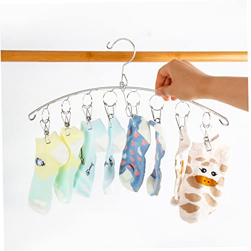 Alipis 2pcs Multi Clip Drying Rack Metal Washing Drying Clips Laundry Drying Hanger Laundry Drying Rack Collapsible Storage Hooks Folding Clothes Hanger Stainless Steel Hangers Socks Rack