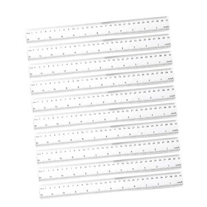 ciieeo 20pcs ruler metric ruler clear ruler precision ruler ruler plastic ruler straight ruler 12+ inch ruler with inches and centimeters clear plastic rulers 12 inch rulers bulk