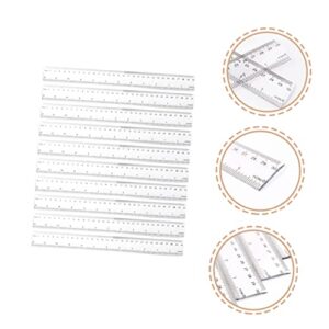 Ciieeo 20pcs Ruler Metric Ruler Clear Ruler Precision Ruler Ruler Plastic Ruler Straight Ruler 12+ Inch Ruler with Inches and Centimeters Clear Plastic Rulers 12 Inch Rulers Bulk