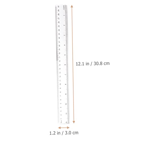 Ciieeo 20pcs Ruler Metric Ruler Clear Ruler Precision Ruler Ruler Plastic Ruler Straight Ruler 12+ Inch Ruler with Inches and Centimeters Clear Plastic Rulers 12 Inch Rulers Bulk