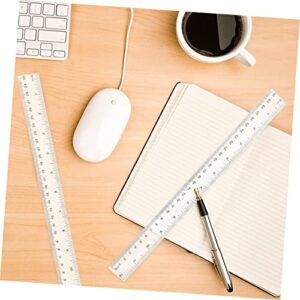Ciieeo 20pcs Ruler Metric Ruler Clear Ruler Precision Ruler Ruler Plastic Ruler Straight Ruler 12+ Inch Ruler with Inches and Centimeters Clear Plastic Rulers 12 Inch Rulers Bulk