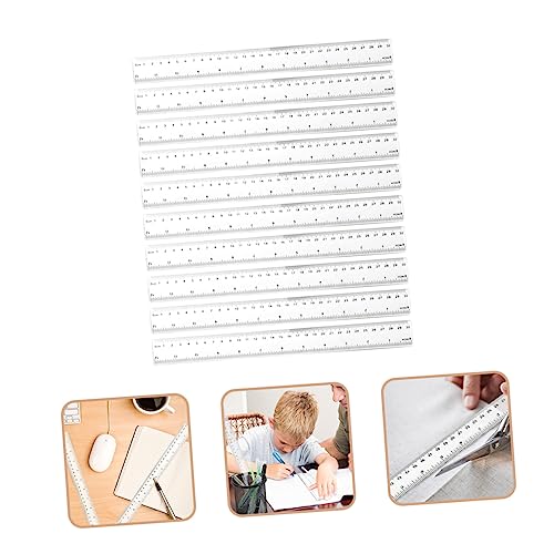 MAGICLULU 20pcs Ruler Metric Ruler 12+ Inch Rulers Plastic Rulers Metric Ruler Precision Ruler Straight Ruler 12 in Ruler Small Ruler Metric System Supplies Use Clear Ruler