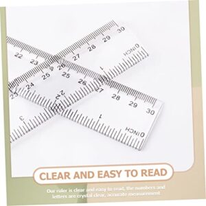 MAGICLULU 20pcs Ruler Metric Ruler 12+ Inch Rulers Plastic Rulers Metric Ruler Precision Ruler Straight Ruler 12 in Ruler Small Ruler Metric System Supplies Use Clear Ruler