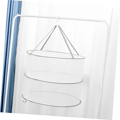 Alipis 2pcs Double Clothes Basket Collapsible Laundry Drying Rack c fold Towels Foldable Laundry Rack Towels Drying Hanger Underwear Drying Hanger Foldable Cloth Dryer Towels Drying net