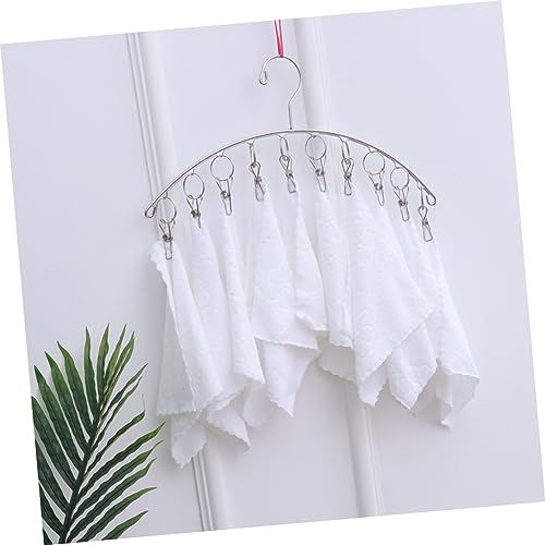 Zerodeko 6 Packs Stainless Steel Hangers Scarf Rack Towel bin Clothes Hanger s Diapers Laundry Drying Rack Clothes Clips Drip Hanger Coat Hanger Clothespin Socks Rack drip Rack