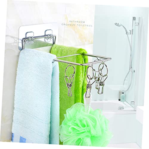 Zerodeko 4 pcs Clothes Sock Drying Hanger Laundry Hanger Drying Rack Baby Clothing Rack Baby Drying Rack Hangers Multi-Functional Socks Racks Sock Drying Rack Clip Coat Hanger Square