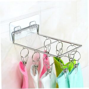 Zerodeko 4 pcs Clothes Sock Drying Hanger Laundry Hanger Drying Rack Baby Clothing Rack Baby Drying Rack Hangers Multi-Functional Socks Racks Sock Drying Rack Clip Coat Hanger Square