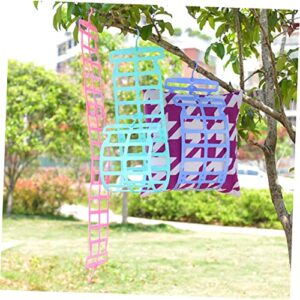 Didiseaon 4 pcs Laundry Doll Clothes for Multifunctional Stand Zeraora Balcony Dry Drying Rack Hanger Windproof Adjustable Pillow Cloth Indoor Outdoor Green Practical