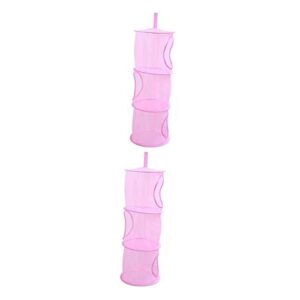 Toyvian 2pcs foldable storage travel storage foldable garment rack mesh sweater foldable clothes drying rack underwear drying rack toy storage Hanging Storage Organizer flat dryer grid net