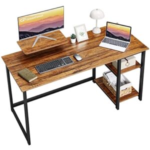 GreenForest 70 in L Shaped Desk with Drawers and Printer Stand and 47 in Computer Home Office Desk with Monitor Stand and Storage Shelves