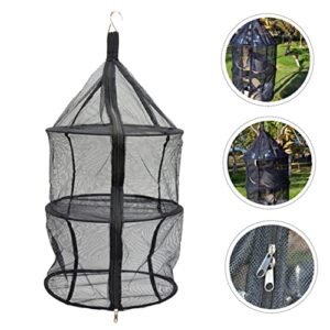 HOMSFOU Outdoor Storage Net 3 Layer Drying Net Laundry Drying Rack Collapsible Dry Net Drying Rack for Clothes Outdoor Accessories Mesh Bras Household Drying Rack Foldable Dryer Rack