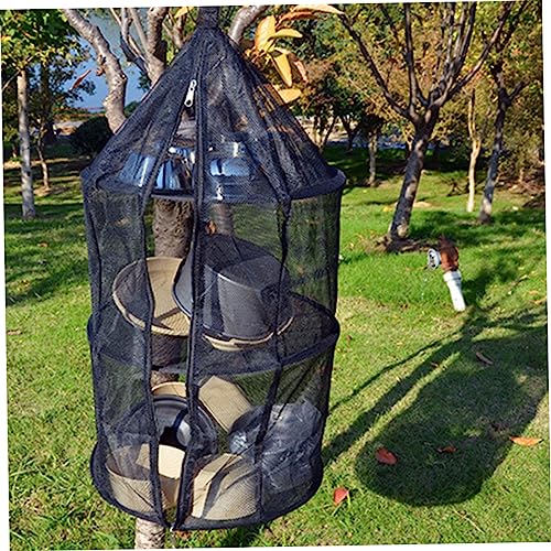 HOMSFOU Outdoor Storage Net 3 Layer Drying Net Laundry Drying Rack Collapsible Dry Net Drying Rack for Clothes Outdoor Accessories Mesh Bras Household Drying Rack Foldable Dryer Rack