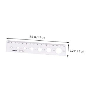 Operitacx 4 Set Suit Stationary Tools for Math Protractor Triangular Ruler Clear Ruler Geometry Ruler Protractor Ruler Rulers Stationery Plastic Ruler Unisex to Draft