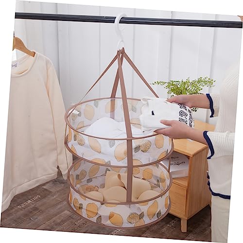 BioNyt Folding Clothes Drying Rack 1pc Double Clothes Basket Hanging Flat Clothes Rack Bra Mesh Dryer Towel Dryer Lingerie Hangers Towel Drying Rack Sweater Drying Basket Sock Hanger