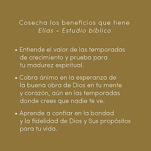 Elías - Estudio bíblico / Elijah - Bible Study Book (Spanish Edition)