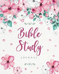 bible study journal: watercolor flower style | 3 month for daily journal | bible study workbook | christian workbook (christian journals for women to write in)