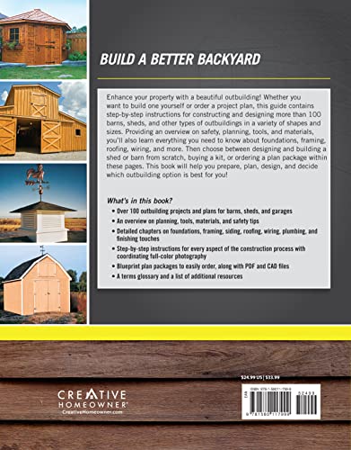 Ultimate Guide: Barns, Sheds & Outbuildings, Updated 4th Edition, Plan/Design/Build: Step-by-Step Building and Design Instructions (Creative Homeowner) Catalog of Plans for More Than 100 Outbuildings