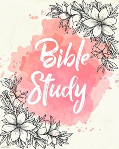bible study journal: creative christian workbook - a simple guide to journaling scripture personal notebook,bible study workbook (watercolor red) (christian journaling daily)