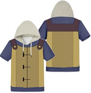 bioplj unisex the owl house cosplay luz noceda hoodie shirt collector jacket coat sweatshirt hooded tops pants for halloween (yellow, medium)