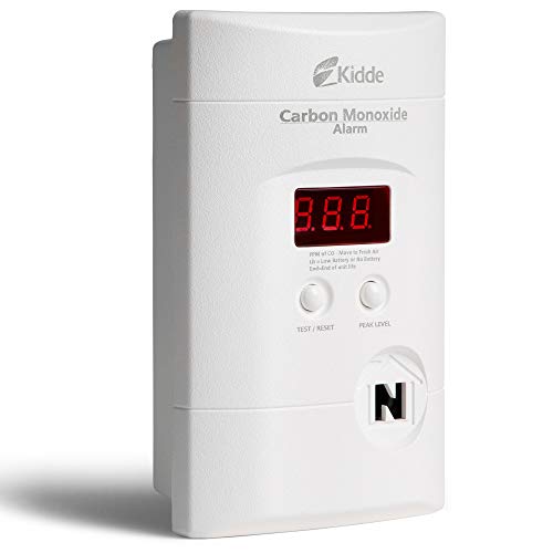 Kidde Carbon Monoxide Detector, Plug In Wall with 9-Volt Battery Backup, Digital LED Display