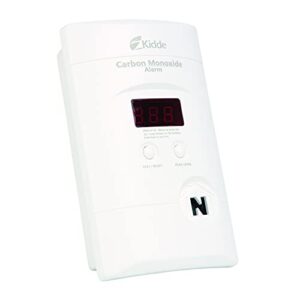 Kidde Carbon Monoxide Detector, Plug In Wall with 9-Volt Battery Backup, Digital LED Display