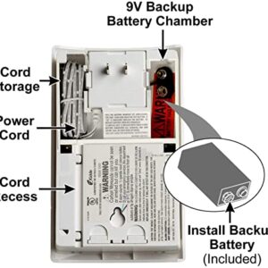 Kidde Carbon Monoxide Detector, Plug In Wall with 9-Volt Battery Backup, Digital LED Display