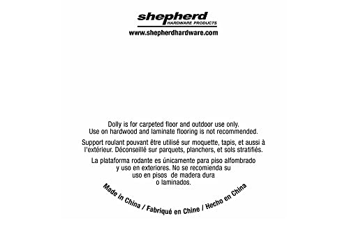 Shepherd Hardware 6-Inch Move-It 9299 Steel Tri-Dolly, 200-lb Load Capacity, Black