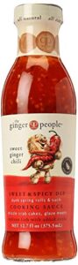 ginger sweet chili sauce – sweet and spicy dip cooking sauce | organic and brings natural taste of ginger, chili, and red pepper | full of life and good health | 12.7 oz