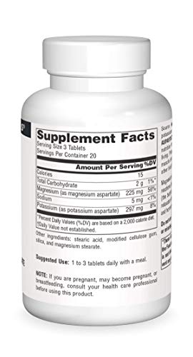 Source Naturals K-Mag Aspartate, Potassium & Magnesium Aspartate, 60 Tablets