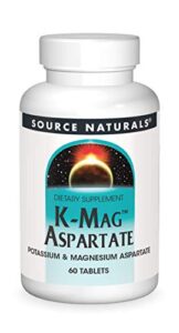 source naturals k-mag aspartate, potassium & magnesium aspartate, 60 tablets