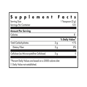 Nutricology Dietary Fiber Cellulose Powder - Insoluble Fiber, Colon Health - 250 Grams (8.8 oz)