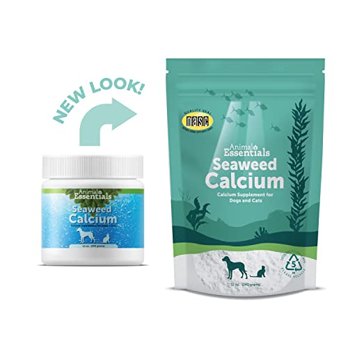 Animal Essentials Seaweed Calcium Supplement for Dogs & Cats, 12 oz, Iceland Seaweed Magnesium, Boron, Zinc