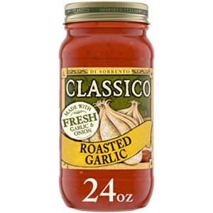 classico roasted garlic tomato spaghetti pasta sauce (24 oz jar)