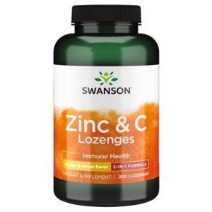 Swanson Zinc & Vitamin C Lozenges 25/100 Milligrams 200 Lozenges