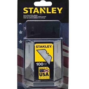 STANLEY Utility Knife Blades, Classic 1992, Heavy Duty, 100-Pack (11-921A)