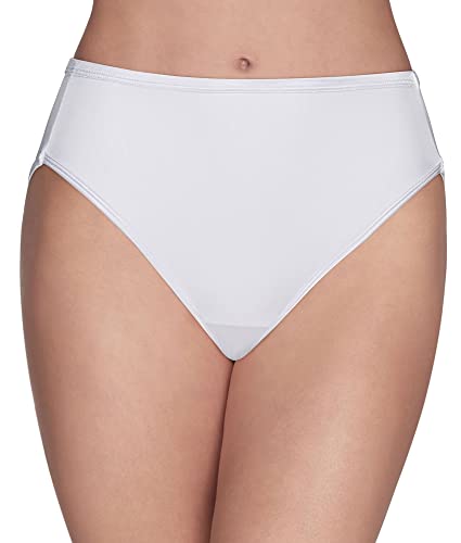 Vanity Fair Women's Illumination Hi Cut Panties (Regular & Plus Size), Star White, 7