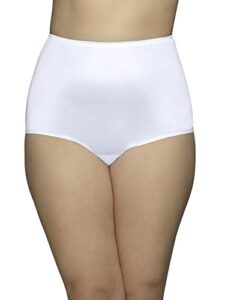 vanity fair women's perfectly yours ravissant tailored nylon brief panty - size 3x-large / 10 - star white