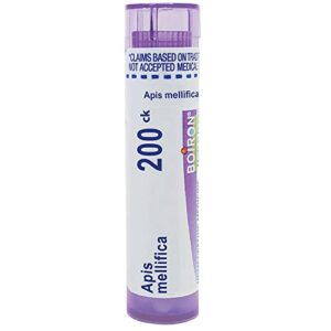 boiron apis mellifica 200ck, 80 pellets, homeopathic medicine for insect bites