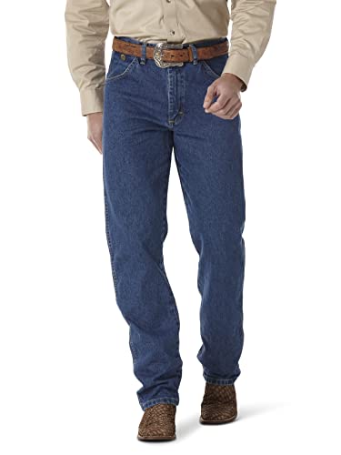 George Strait by Wrangler Men's Cowboy Cut Jean, Relaxed Fit, Heavyweight Denim,36x34