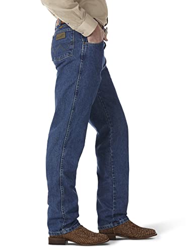 George Strait by Wrangler Men's Cowboy Cut Jean, Relaxed Fit, Heavyweight Denim,36x34