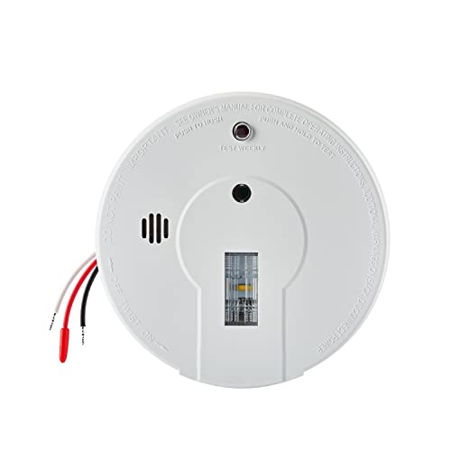 Kidde Hardwired Smoke Detector Alarm with Light and Battery Backup, Battery Included, Interconnectable