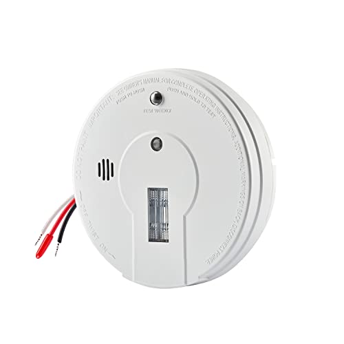 Kidde Hardwired Smoke Detector Alarm with Light and Battery Backup, Battery Included, Interconnectable