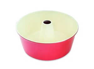 nordic ware angel food cake pan, 16-cup, red