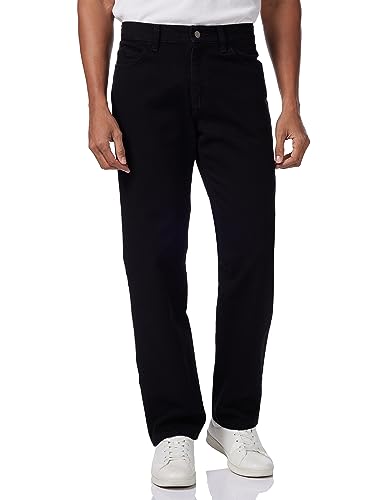 Lee Men's Relaxed Fit Straight Leg Jean, Double Black, 28W x 30L