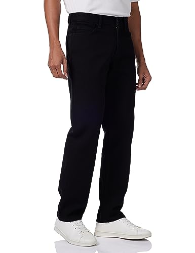 Lee Men's Relaxed Fit Straight Leg Jean, Double Black, 28W x 30L