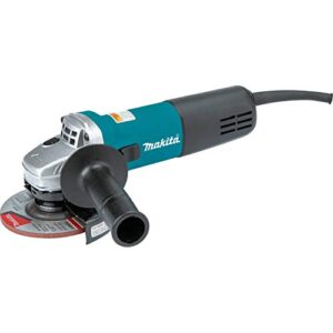 makita 9557nb 4-1/2" angle grinder, with ac/dc switch, teal