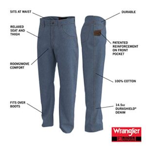 Wrangler Riggs Workwear mens Relaxed Fit Five Pocket jeans, Antique Indigo, 38W x 30L US