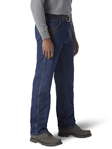 Wrangler Riggs Workwear mens Relaxed Fit Five Pocket jeans, Antique Indigo, 38W x 30L US