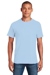 gildan 5.4 oz cotton t-shirt (5000) tee large light blue